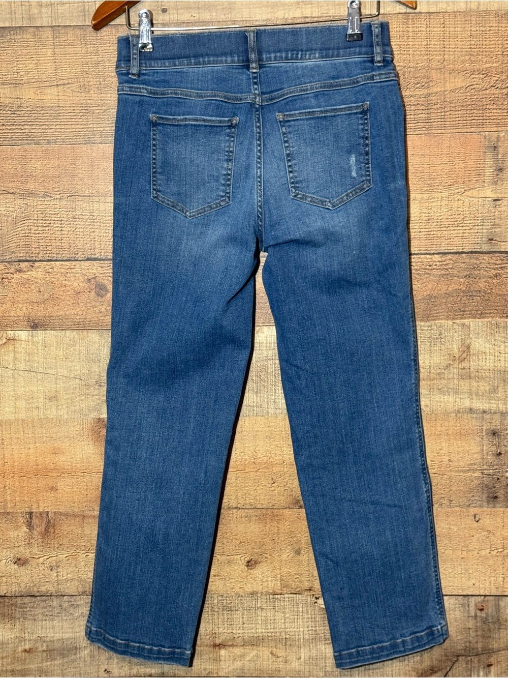 SPANX Pull-On Jeans Ankle Straight Leg Blue size Medium - Picture 4 of 12